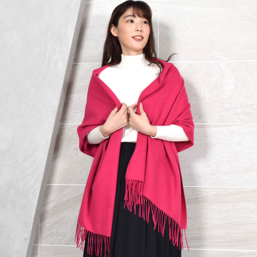 【名入れ 刺繍】カシミヤ100％ストール【200cm×60cm】カシミア 大判 ストール 秋冬 厚手 マフラー レディースマフラー  クリスマス プレゼント ギフト 