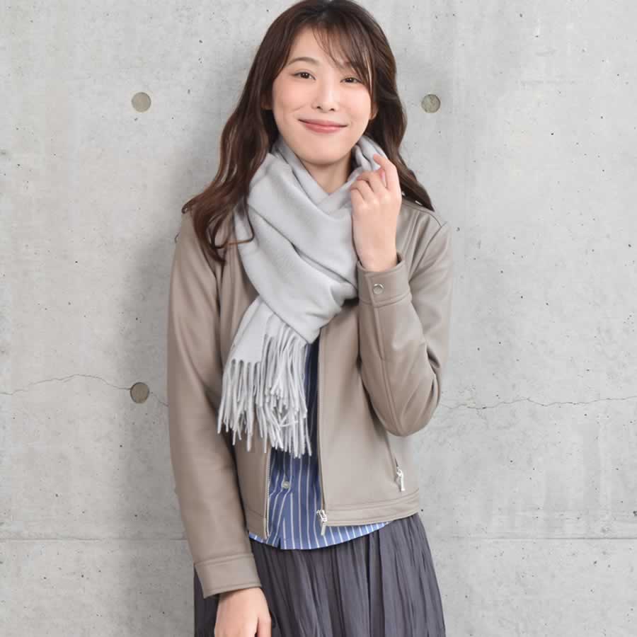 【名入れ 刺繍】カシミヤ100％ストール【200cm×60cm】カシミア 大判 ストール 秋冬 厚手 マフラー レディースマフラー  クリスマス プレゼント ギフト 