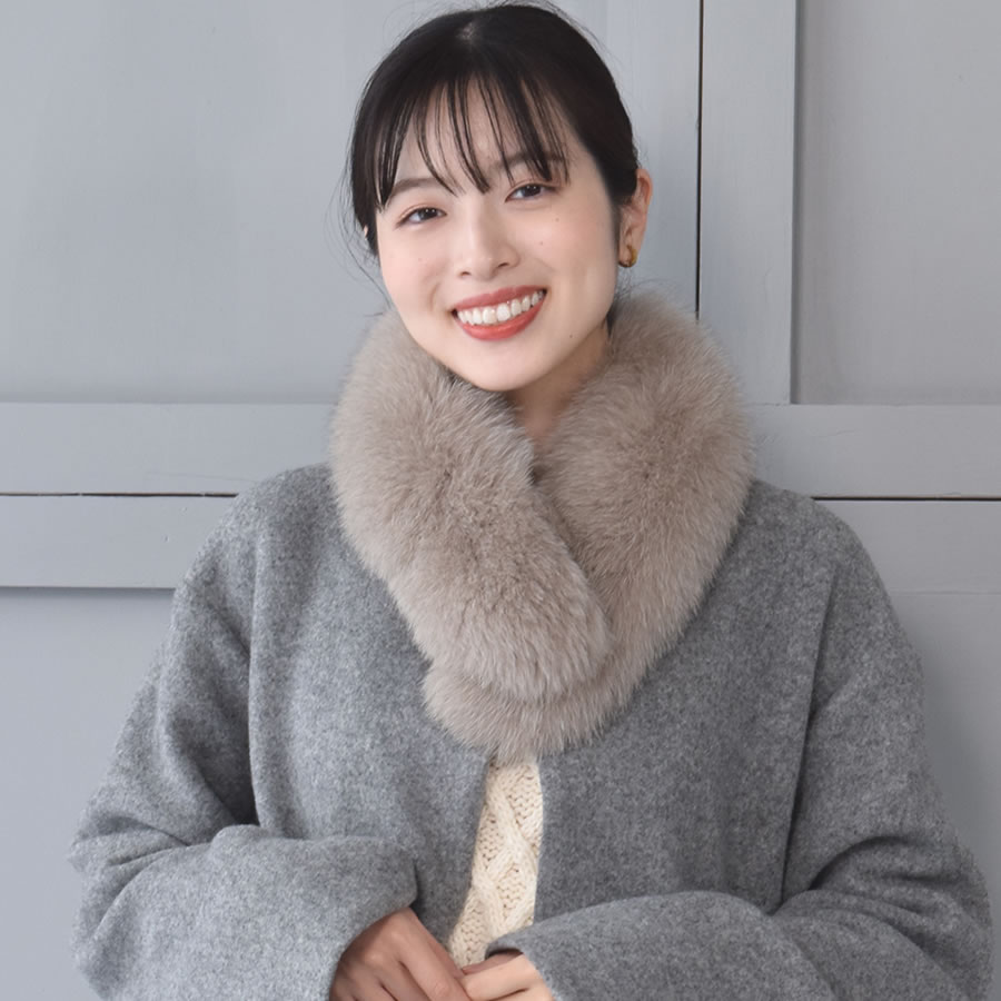 ファーマフラー SAGA フォックス クリップ付 フォックスマフラー レデイース 結婚式 サガフォックス プレゼント ギフト ファー小物 レディース ファー マフラー カラー テペット 毛皮 リアルファー ミセス ファッション(ff4010)
