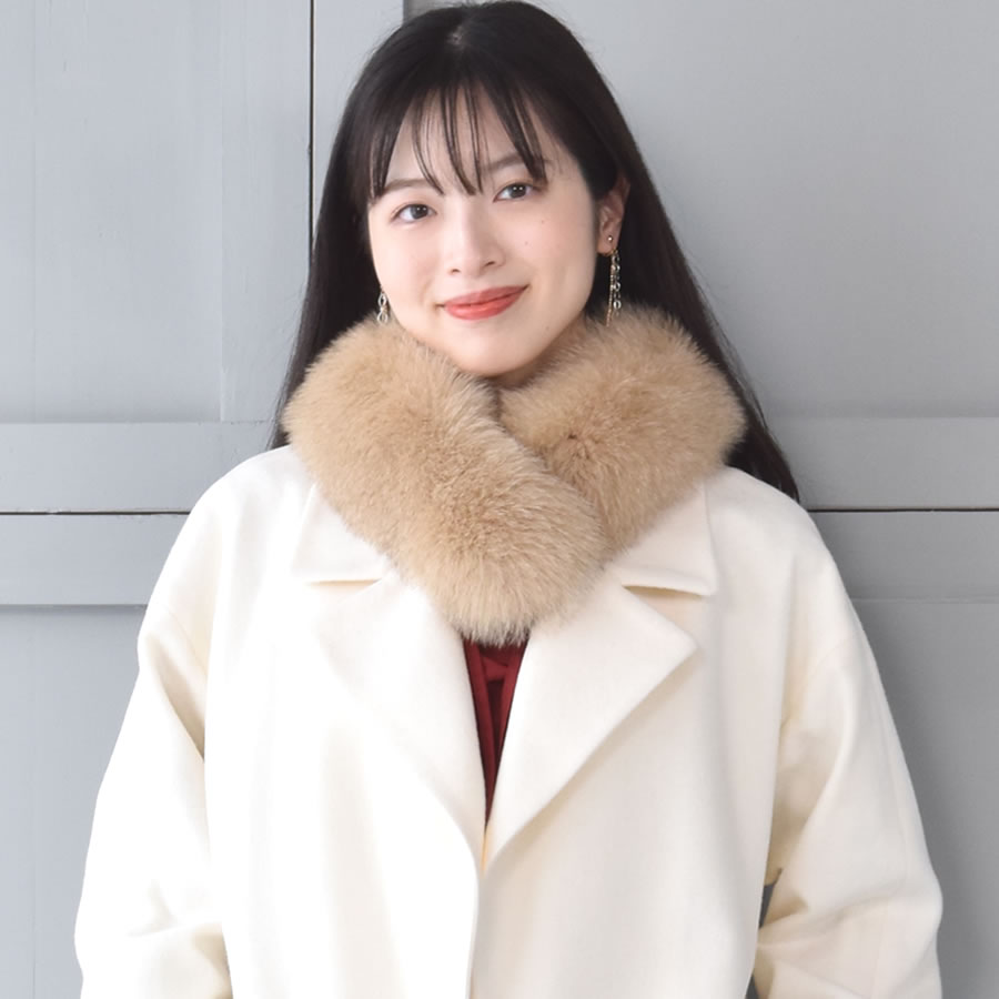 ファーマフラー SAGA フォックス クリップ付 フォックスマフラー レデイース 結婚式 サガフォックス プレゼント ギフト ファー小物 レディース ファー マフラー カラー テペット 毛皮 リアルファー ミセス ファッション(ff4010)