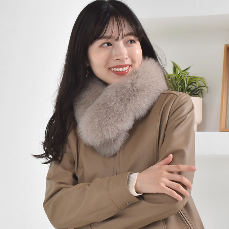 ファーマフラー SAGA フォックス クリップ付 フォックスマフラー レデイース 結婚式 サガフォックス プレゼント ギフト ファー小物 レディース ファー マフラー カラー テペット 毛皮 リアルファー ミセス ファッション(ff4010)