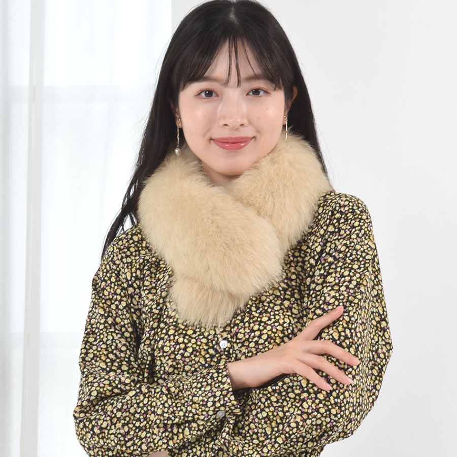 ファーマフラー SAGA フォックス クリップ付 フォックスマフラー レデイース 結婚式 サガフォックス プレゼント ギフト ファー小物 レディース ファー マフラー カラー テペット 毛皮 リアルファー ミセス ファッション(ff4010)