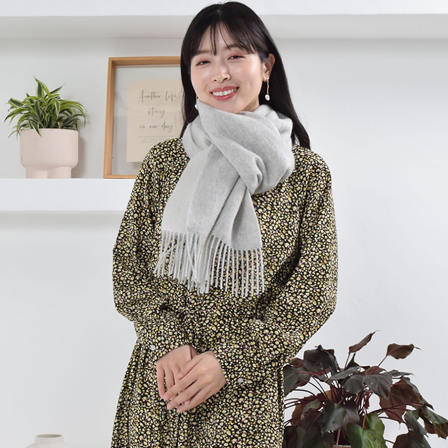【名入れ刺繍対応】カシミヤ混 マフラー  チェック柄 リバーシブル 両面 カシミヤ混 マフラー 手洗いレディース 秋 冬 ラッピング プレゼント 母の日 ギフト クリスマス マフラー カシミア カシミヤストール(cw6062)