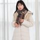 【名入れ刺繍対応】カシミヤ混 マフラー  チェック柄 リバーシブル 両面 カシミヤ混 マフラー 手洗いレディース 秋 冬 ラッピング プレゼント 母の日 ギフト クリスマス マフラー カシミア カシミヤストール(cw6062)