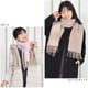 【名入れ刺繍対応】カシミヤ混 マフラー  チェック柄 リバーシブル 両面 カシミヤ混 マフラー 手洗いレディース 秋 冬 ラッピング プレゼント 母の日 ギフト クリスマス マフラー カシミア カシミヤストール(cw6062)