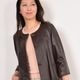 ラム レザー ノーカラー コート レザー 革 毛皮・ファー アウター 女性用 レデイース プレゼント ギフト ミセス ファッション(la1070)