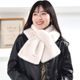 ファーマフラー テペット ミンク調 エコファー レディース スヌード フェイクファー レディース 秋冬 フェイクファー フェイクファーマフラー ふわふわ 秋 冬 柔らかい  穴に通す さしこみ(em1130)