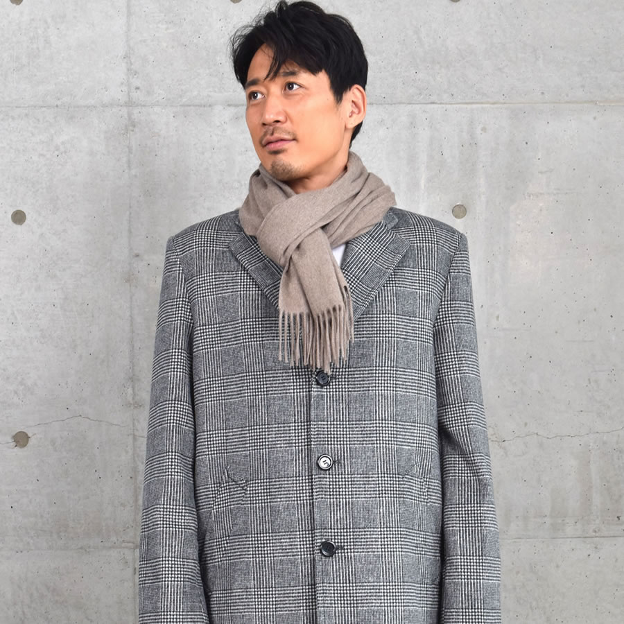 【名入れ刺繍】カシミヤ  マフラー メンズ カシミア マフラー   名前 ネーム刺繍   厚手 無地 シンプル 誕生日 秋 冬  男性 ブランド クリスマス ギフト プレゼントスーツ プレゼント(cs0099m)
