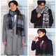 【公式限定名入れ刺繍無料】カシミヤ 100％ ストール 大判 チェック柄ストール 敬老の日【名入れ刺繍】【200cm×60cm】カシミヤストール カシミアストール チェック柄 チェックストール 秋冬 厚手 マフラー メンズマフラー ギフト クリスマス(cs1066m)