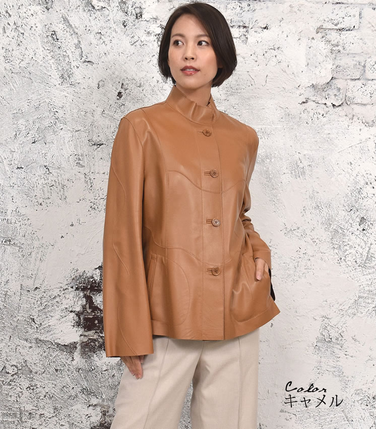 レザーリバシブルジャケット  レザー 革 毛皮・ファー 女性用 レデイース プレゼント ギフト ミセス ファッション(la4962)