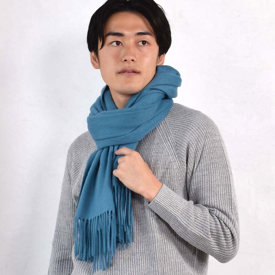 カシミヤストール カシミヤ 100％ ストール 名入れ 刺繍 メンズ  カシミア 大判 ストール 無地 単色 女性 秋冬 厚手 マフラー メンズマフラー  プレゼント ギフト 大判ストール(有料イニシャル刺繍)(cs0077m)