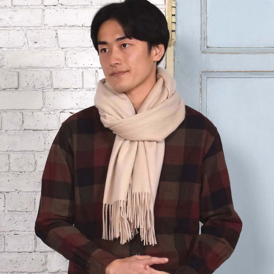 カシミヤストール カシミヤ 100％ ストール 名入れ 刺繍 メンズ  カシミア 大判 ストール 無地 単色 女性 秋冬 厚手 マフラー メンズマフラー  プレゼント ギフト 大判ストール(有料イニシャル刺繍)(cs0077m)