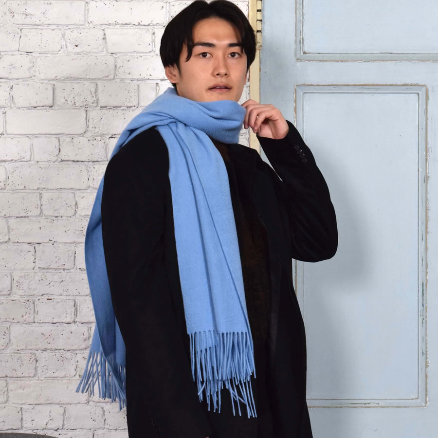 カシミヤストール カシミヤ 100％ ストール 名入れ 刺繍 メンズ  カシミア 大判 ストール 無地 単色 女性 秋冬 厚手 マフラー メンズマフラー  プレゼント ギフト 大判ストール(有料イニシャル刺繍)(cs0077m)