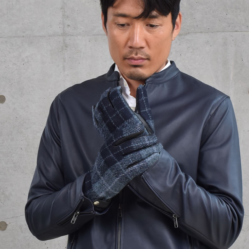 ハリスツイード グローブ 手袋 [Merfirge]Harris Tweed ウール メンズ (HT2406)【ゆうパケット送料無料】