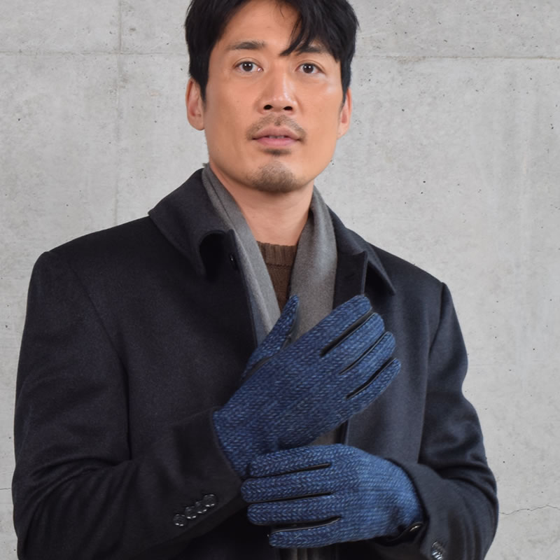 ハリスツイード グローブ 手袋 [Merfirge]Harris Tweed ウール メンズ (HT2406)【ゆうパケット送料無料】