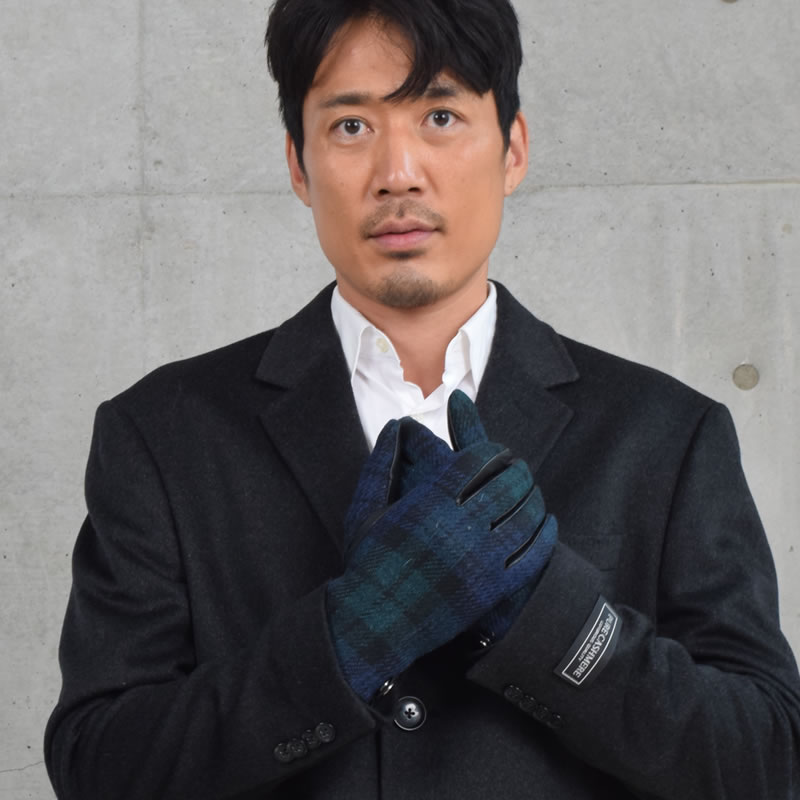 ハリスツイード グローブ 手袋 [Merfirge]Harris Tweed ウール メンズ (HT2406)【ゆうパケット送料無料】