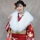成人式 ショール フェイクファー エコファー ストール 着物 和装 振袖 レディース ファーストール 結婚式 晴れ着 ファー 女性 レディース  フォックス エコファー フォックスショール(EF1023)