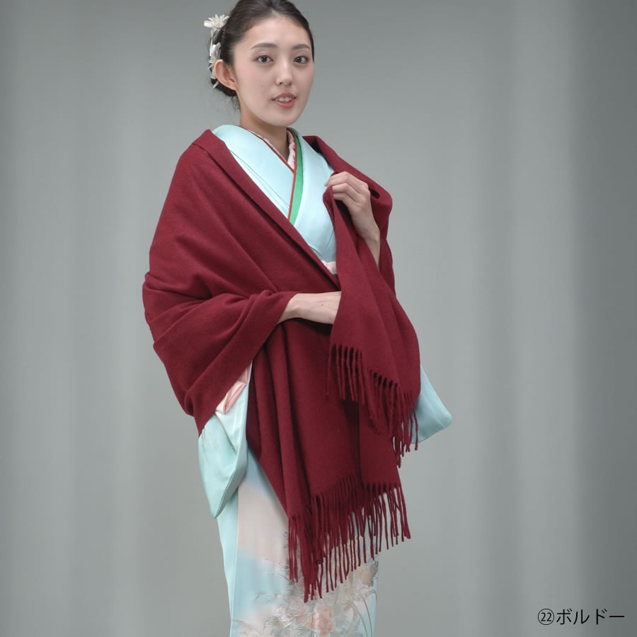 【名入れ刺繍対応】カシミヤ 100% ストール 和装 カシミヤ カシミア  ストール  名入れ刺繍 ショール スカーフ マフラー ウィメンズ ladies レディス メンズ 大判 厚手 和装 着物 結婚式 パーティ 二次会 クリスマス ギフト(cs0077w)
