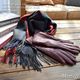 【名入れ刺繍対応】ギフトセット  [Merfirge]  カシミヤ 100％ チェック柄マフラー ＆ レザー 手袋エチオピアシープ グローブ タッチパネル対応 スマホ対応 レディース  クリスマス プレゼント NEWギフトボックス(XS1227)