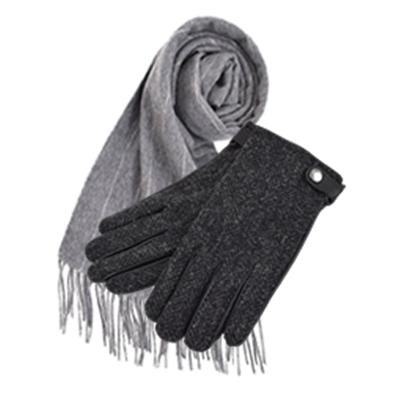 ギフトセット [Merfirge] メンズ カシミヤ 100％ マフラー ＆ ハリスツイード 手袋  ギフト セット  Harris Tweed 本革 ラム革 レザー グローブ  クリスマス ギフト プレゼント NEWギフトボックス (XS1228)