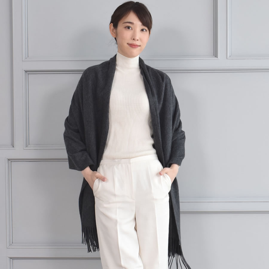 【名入れ刺繍対応】カシミヤ 100％ 厚手 ストール 大判タイプ 【名入れ 刺繍】【200cm×70cm 350グラム】和装カシミヤストール カシミアストール  ショール スカーフ マフラー 大判 厚手 和装 着物 結婚式 パーティ 二次会 クリスマス(cs0055w)