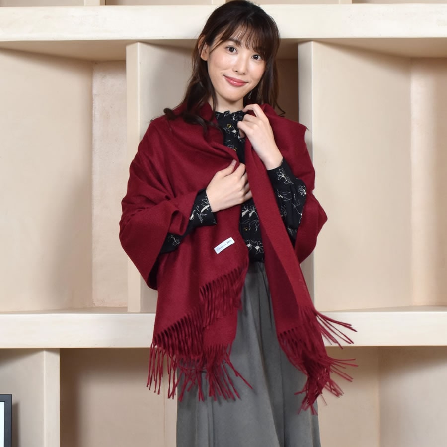 【名入れ刺繍対応】カシミヤ 100％ 厚手 ストール 大判タイプ 【名入れ 刺繍】【200cm×70cm 350グラム】和装カシミヤストール カシミアストール  ショール スカーフ マフラー 大判 厚手 和装 着物 結婚式 パーティ 二次会 クリスマス(cs0055w)