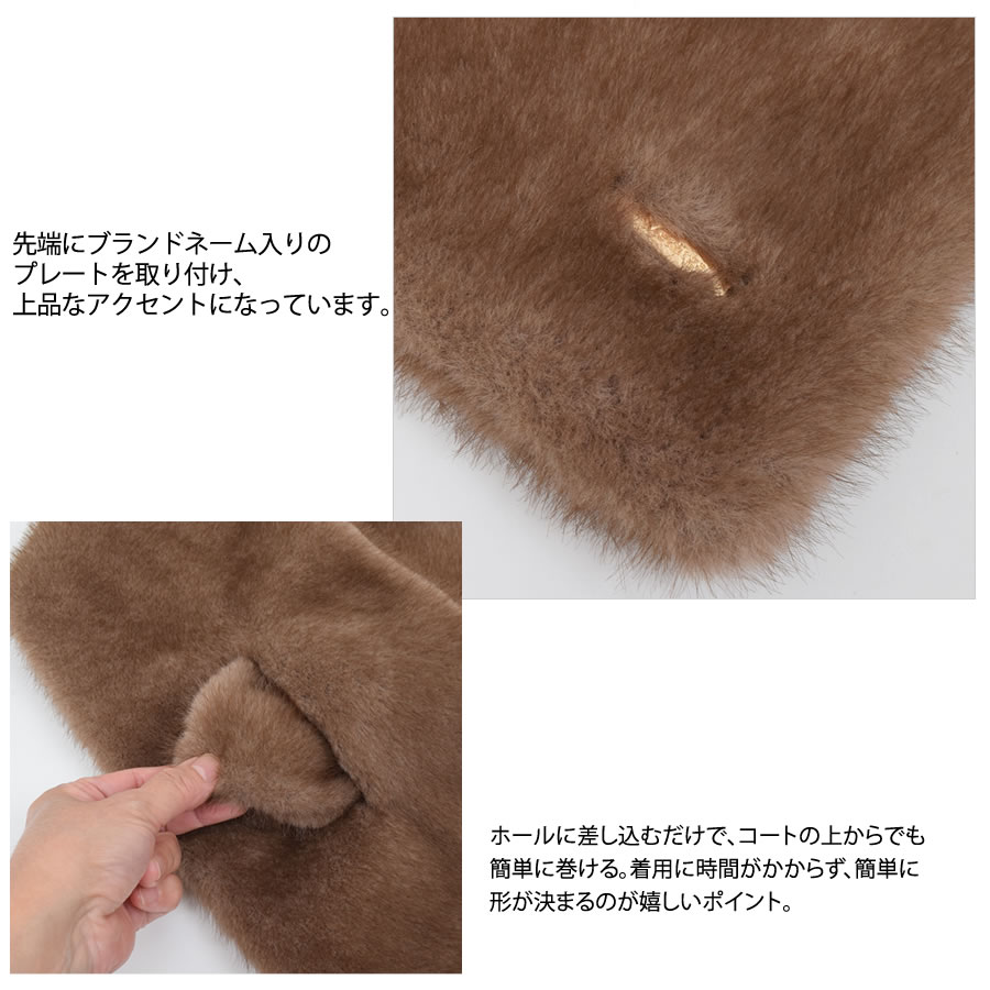ファー マフラー＆ハリスツイード 手袋 エコファー ギフト セット[Merfirge] Harris Tweed 本革 ラム革 レザー グローブ  スマホ手袋 ウール クリスマス ギフト (XS2530)