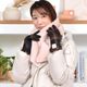 ファー マフラー＆ハリスツイード 手袋 エコファー ギフト セット[Merfirge] Harris Tweed 本革 ラム革 レザー グローブ  スマホ手袋 ウール クリスマス ギフト (XS2530)
