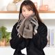 ファー マフラー＆ハリスツイード 手袋 エコファー ギフト セット[Merfirge] Harris Tweed 本革 ラム革 レザー グローブ  スマホ手袋 ウール クリスマス ギフト (XS2530)