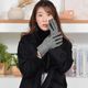 ファー マフラー＆ハリスツイード 手袋 エコファー ギフト セット[Merfirge] Harris Tweed 本革 ラム革 レザー グローブ  スマホ手袋 ウール クリスマス ギフト (XS2530)