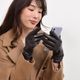 [Merfirge]エチオピアシープ レザー グローブ 手袋  本革  グローブ 手袋 タッチパネル対応 スマホ対応 スマホ手袋 レディース   プレゼントクリスマスギフト (lg1506)