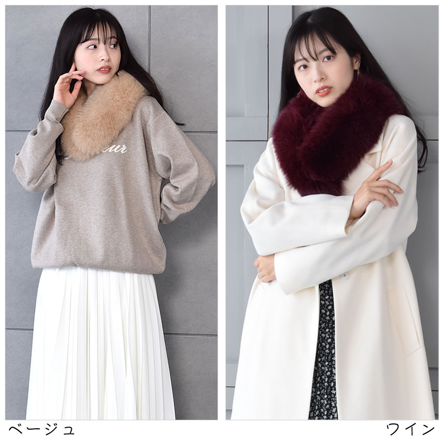 日本製 SAGA フォックス ファー マフラー レディース 毛皮 ファー SAGA FUR ブルーフォックス リアルファー ladies プレゼント ギフト 冬 ファーマフラー ファー小物マフラー リアルファー ミセス ファッション(f3011)