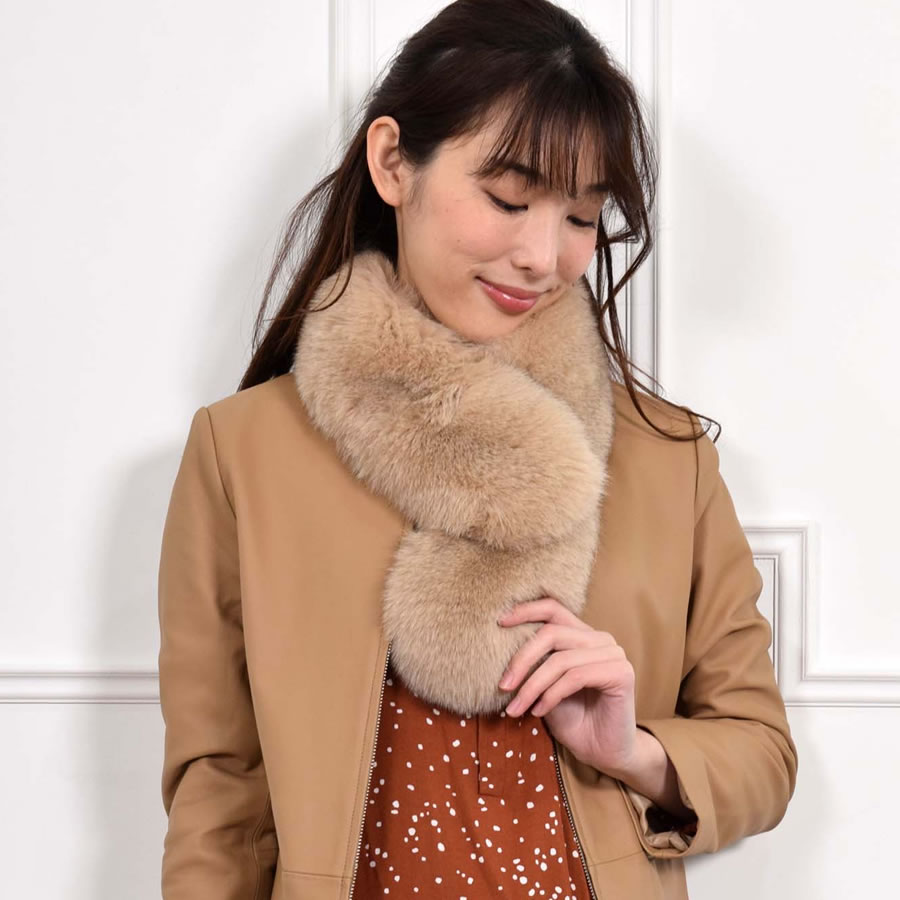 日本製 SAGAフォックスマフラーファー ファーマフラー マフラー 毛皮・ファー 女性用 レデイース プレゼント ギフト フォックスマフラー 結婚式 ミセス ファッション (f5010)