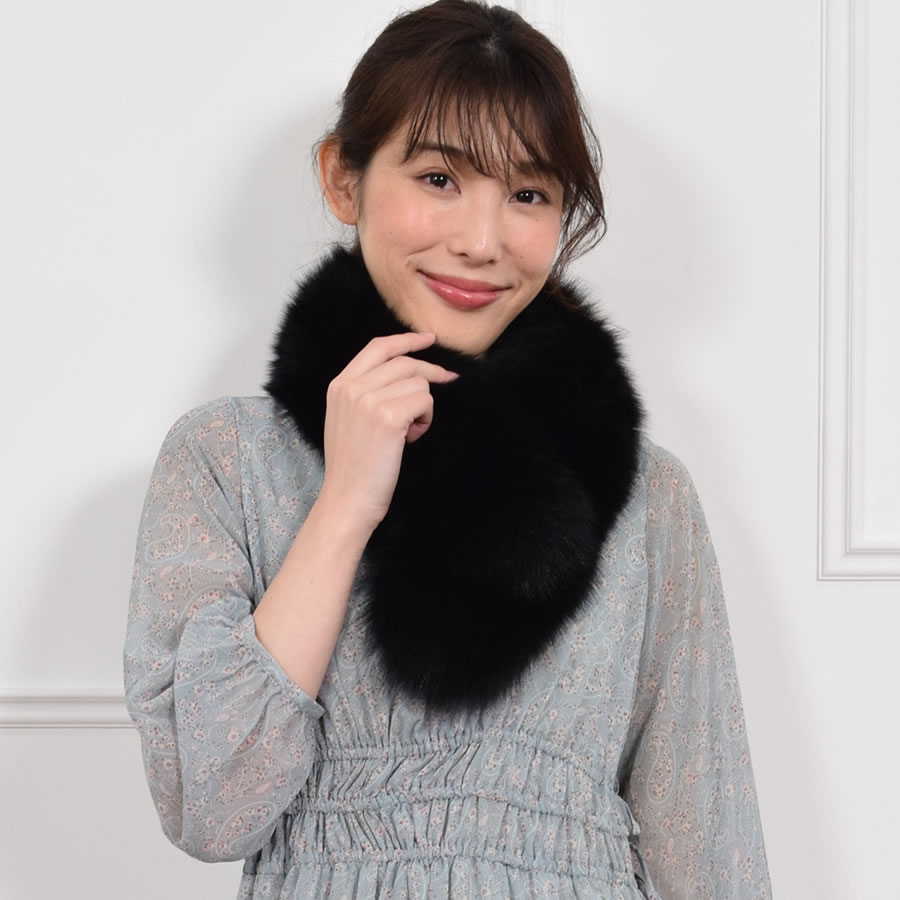 日本製 SAGAフォックスマフラーファー ファーマフラー マフラー 毛皮・ファー 女性用 レデイース プレゼント ギフト フォックスマフラー 結婚式 ミセス ファッション (f5010)
