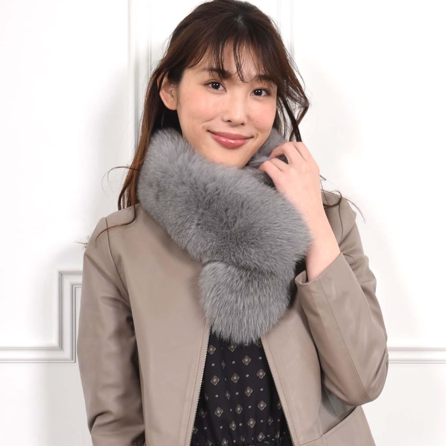 日本製 SAGAフォックスマフラーファー ファーマフラー マフラー 毛皮・ファー 女性用 レデイース プレゼント ギフト フォックスマフラー 結婚式 ミセス ファッション (f5010)