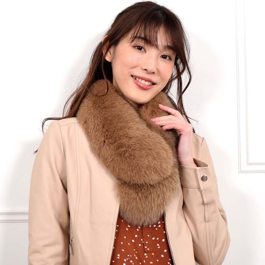日本製 SAGAフォックスマフラーファー ファーマフラー マフラー 毛皮・ファー 女性用 レデイース プレゼント ギフト フォックスマフラー 結婚式 ミセス ファッション (f5010)