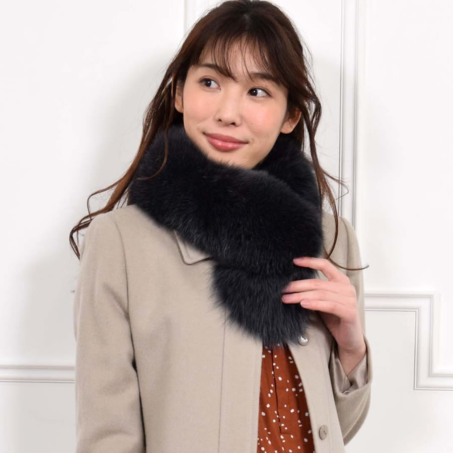 日本製 SAGAフォックスマフラーファー ファーマフラー マフラー 毛皮・ファー 女性用 レデイース プレゼント ギフト フォックスマフラー 結婚式 ミセス ファッション (f5010)