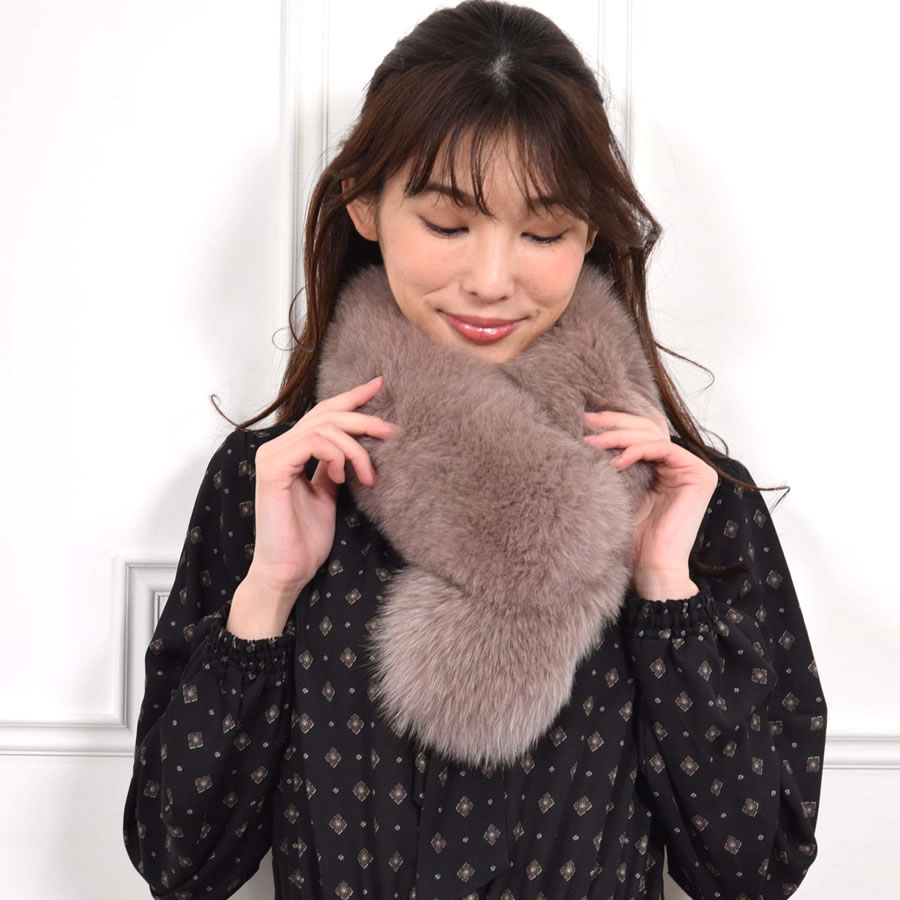 日本製 SAGAフォックスマフラーファー ファーマフラー マフラー 毛皮・ファー 女性用 レデイース プレゼント ギフト フォックスマフラー 結婚式 ミセス ファッション (f5010)