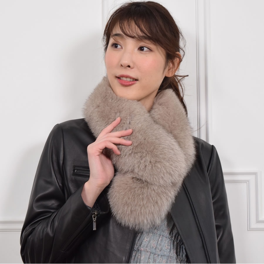 日本製 SAGAフォックスマフラーファー ファーマフラー マフラー 毛皮・ファー 女性用 レデイース プレゼント ギフト フォックスマフラー 結婚式 ミセス ファッション (f5010)