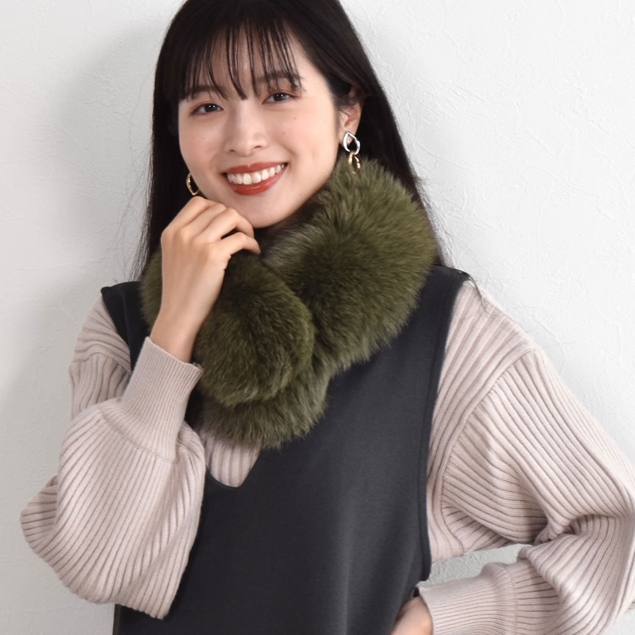訳ありアウトレット ファー マフラー SAGA フォックス マフラークリップ付 マフラ- 結婚式 フォックス サガフォックス 毛皮・ファー プレゼント ギフト フォックスマフラー 結婚式 ミセス ファッション(FF4090)