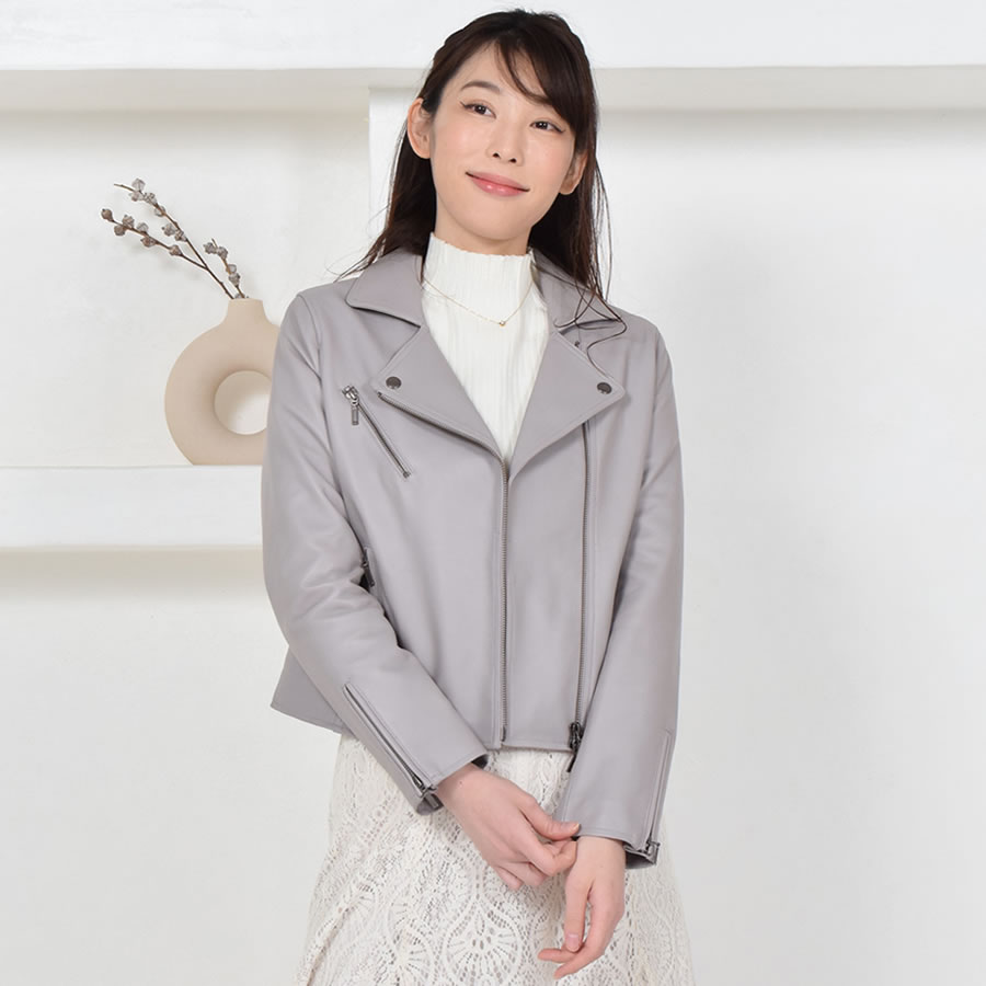 ライダースジャケット [Merfirge]ラムレザー  ダブルレディース レディス 結婚式 レザー プレゼント 本革 本皮 レザージャケット (kt61150)
