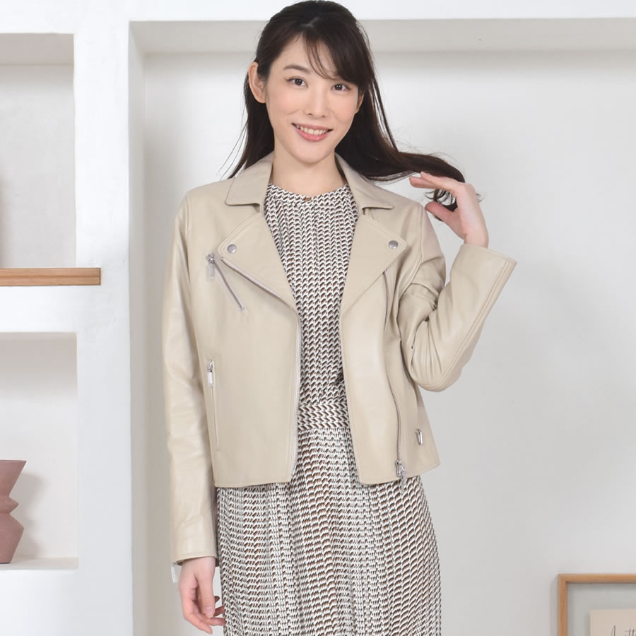 ライダースジャケット [Merfirge]ラムレザー  ダブルレディース レディス 結婚式 レザー プレゼント 本革 本皮 レザージャケット (kt61150)