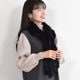 レッキス ラビット マフラー ファーマフラー レディース カジュアル フォーマル プレゼント ラビットファー ミセス ファッション(FM3607)