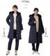 ダウンコート レディース  セミ ロング メルファージュ ダウン90% フォックス ファー フード付き ダウン コート ロングコート ロング丈コート【着丈約100CM】 (d3415)