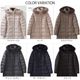 ダウンコート レディース  セミ ロング メルファージュ ダウン90% フォックス ファー フード付き ダウン コート ロングコート ロング丈コート【着丈約100CM】 (d3415)