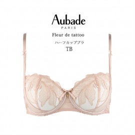 ブラジャー レース ノンパテッドブラ オーバドゥ Fleur de tattoo ハーフカップブラ スキン インポート ランジェリー 大きいサイズ aubade 40代 50代