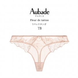 タンガショーツ 大きいサイズ オーバドゥ Fleur de tattoo タンガ スキン 総レース tバック インポート ランジェリー レース セクシー Aubade 40代 50代