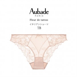 ショーツ 大きいサイズ オーバドゥ Fleur de tattoo イタリアンショーツ スキン 総レース インポート ランジェリー レース セクシー Aubade 40代 50代