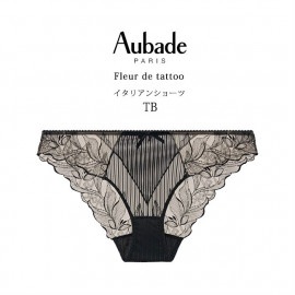 ショーツ 大きいサイズ オーバドゥ Fleur de tattoo イタリアンショーツ ブラック 総レース インポート ランジェリー レース セクシー Aubade 40代 50代