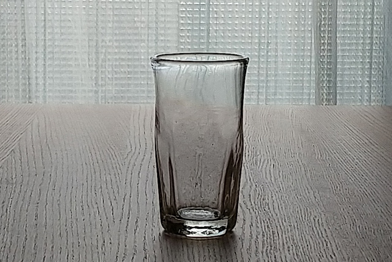 安土忠久|面取りグラス（大）